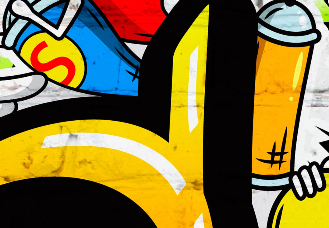 Fototapetes jauniešu istabai ar krāsainiem grafiti, 61930 G-ART