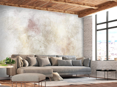 Wall Murals with leaf pattern in light shades, 143012 G-ART