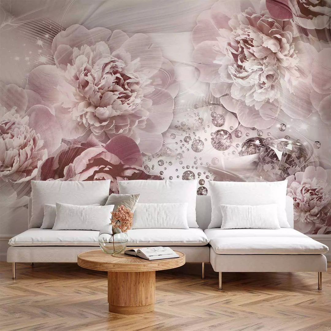 Fototapetes ar lilijām - Kompozīcija ar peonijām rozā krāsā - 134549 G-ART