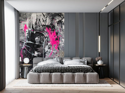 Wall Murals with artistic design - Pink Chaos, 184x254 cm D-ART