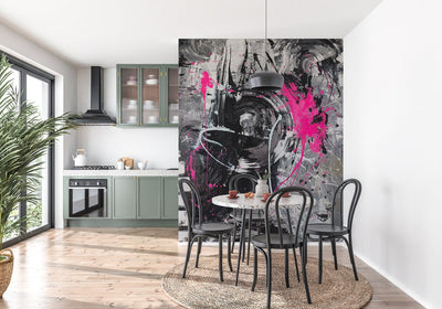 Wall Murals with artistic design - Pink Chaos, 184x254 cm D-ART