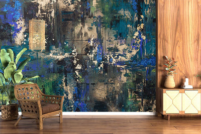 Wall Murals with artistic design - Green impulse D-ART