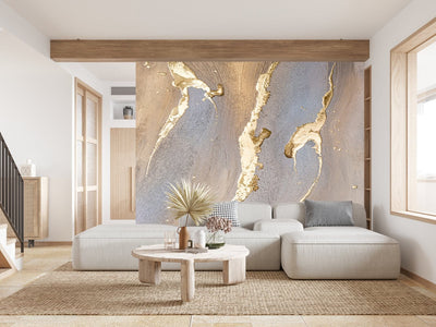 Wall Murals with artistic design - D-ART gold marble