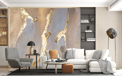 Wall Murals with artistic design - D-ART gold marble