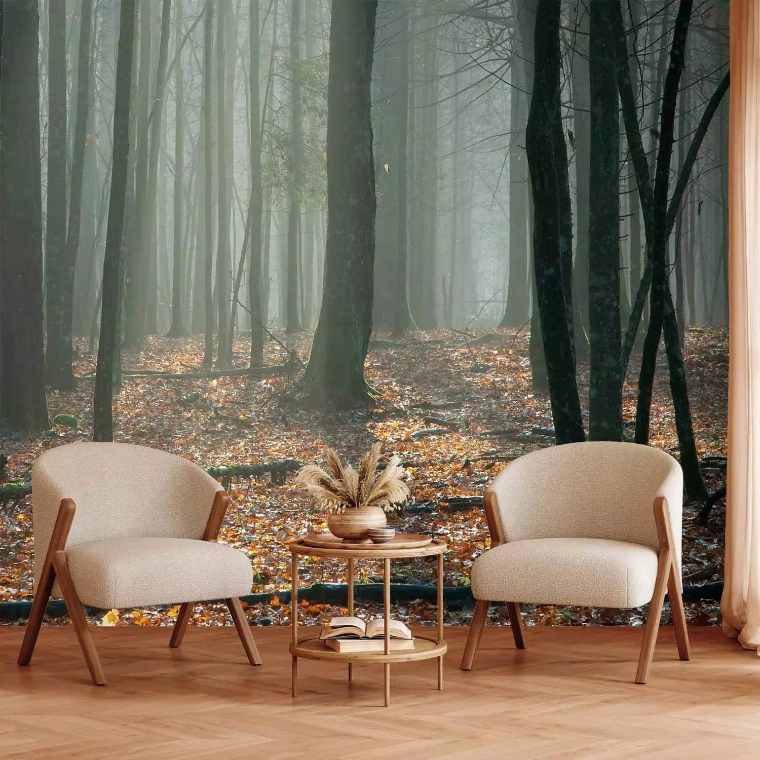 Fototapetes ar mežu - Raganu mežs - rudens mežs G-ART