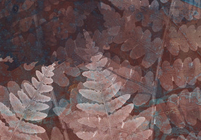 Wall Murals with fern leaves in maroon - Fern Forest, 143045 G-ART