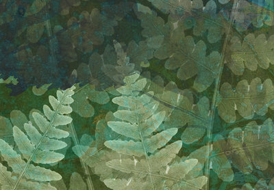 Фотообои с листьями папоротника в зеленом цвете - Папоротник в лесу, 143046 G-ART