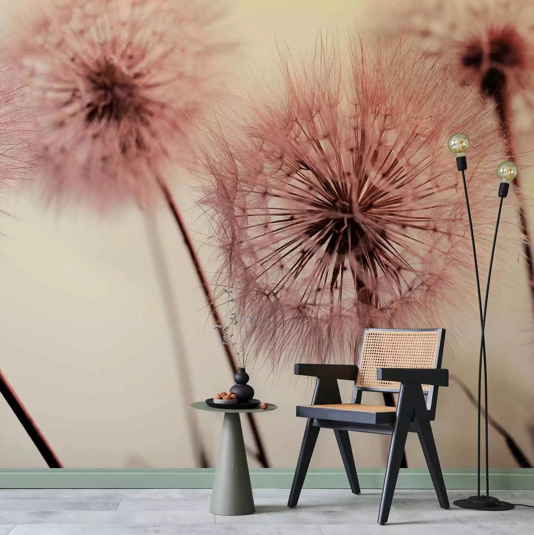 Fototapetes ar pienenēm sēpijas krāsā - elegantā interjerā G-ART