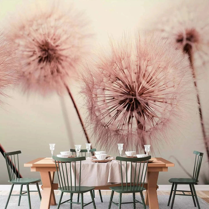 Fototapetes ar pienenēm sēpijas krāsā - elegantā interjerā G-ART