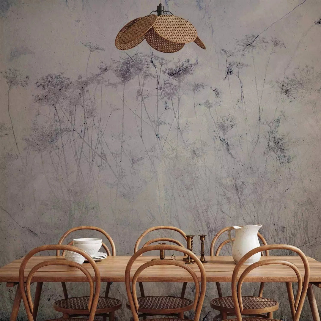 Fototapetes ar pļavas ziediem - Vasara pļava (violetos toņos) G-ART