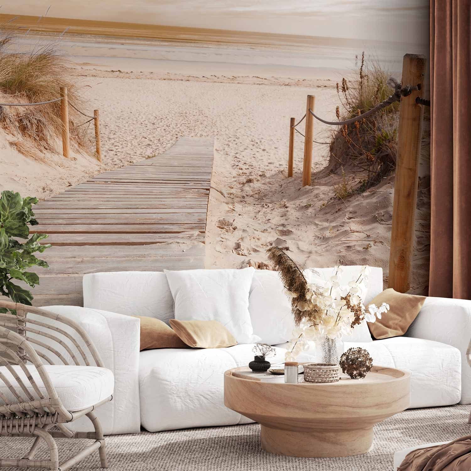 Fototapetes ar pludmali - Pludmalē - sepija - 61591 - izvēties izmēru G-ART