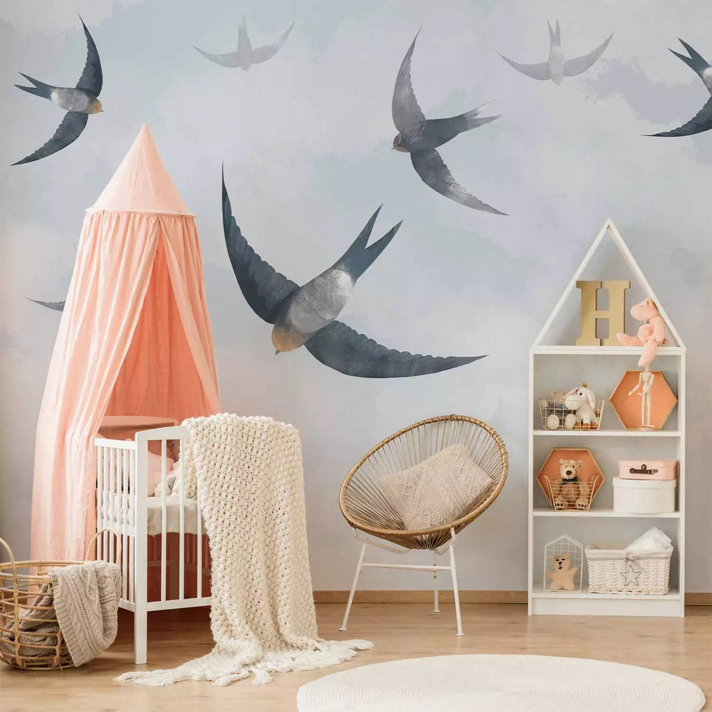 Fototapetes ar putniem - Putni uz mierīga zila debesu fona - 143791 G-ART