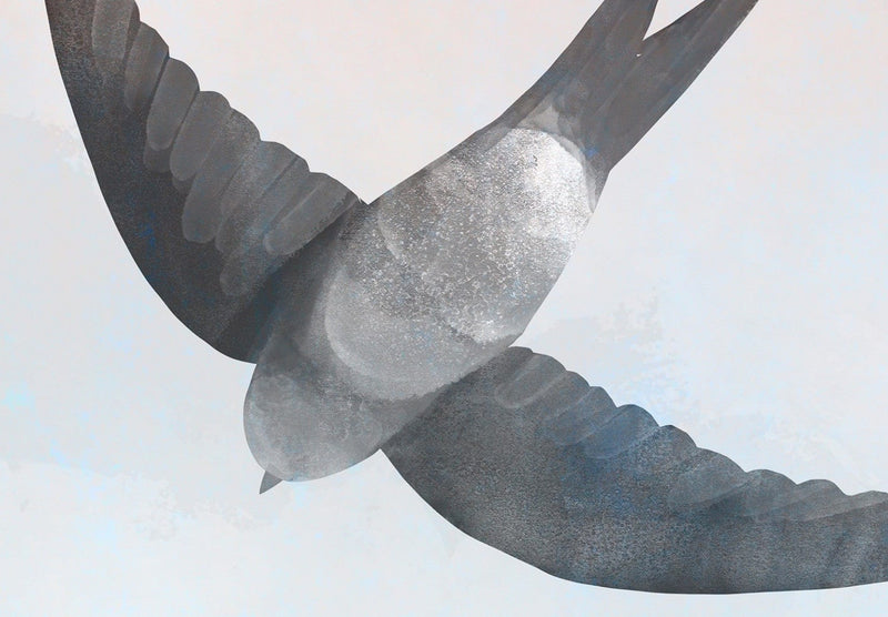 Fototapetes ar putniem - Lakstīgalas zili-rozā debesīs, 143792 G-ART