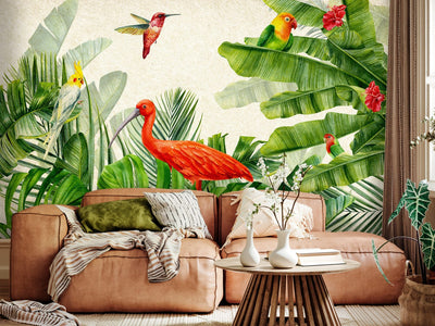 Valokuvatapetti lintujen kanssa - Tropiikin linnut (vaihtoehto 2), 146342 G-ART
