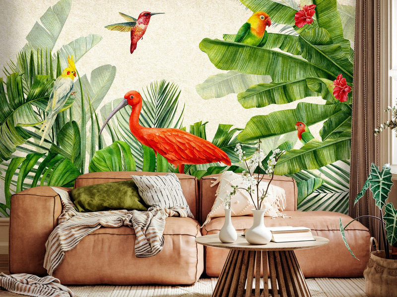 Wall Murals with birds - Birds of the Tropics (Option 2), 146342 G-ART