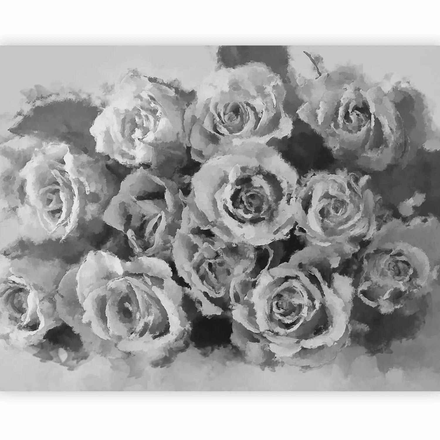 Fototapetes ar rozēm - Melnbaltas rozes - elegantai istabai, 60327 G-ART