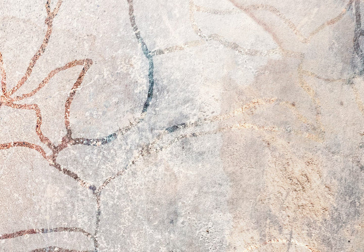 Fototapetes ar rozes siluetu uz abstrakta fona, Ziedu debesis - 143732 G-ART