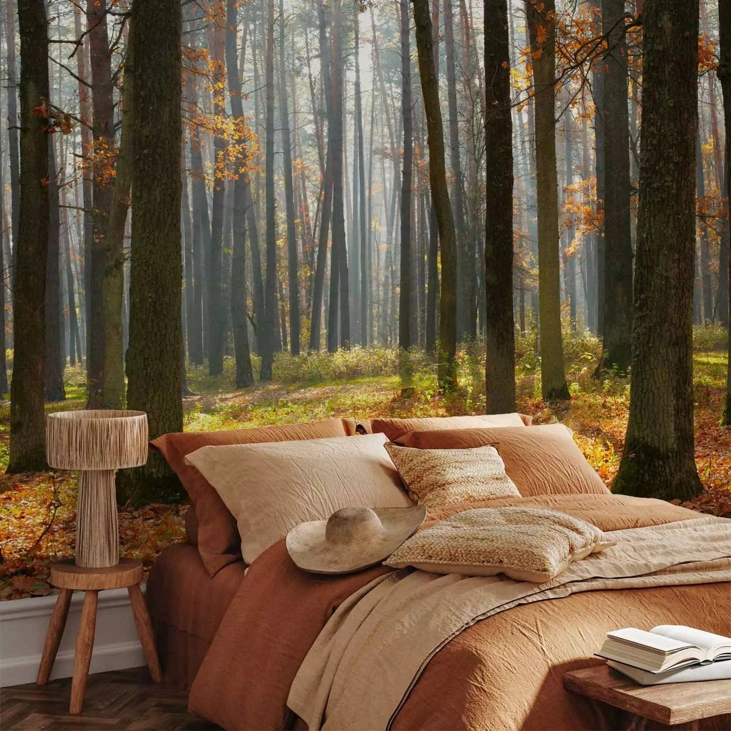 Fototapetes ar rudens ainavu - Rudens koki - rudens krāsās G-ART