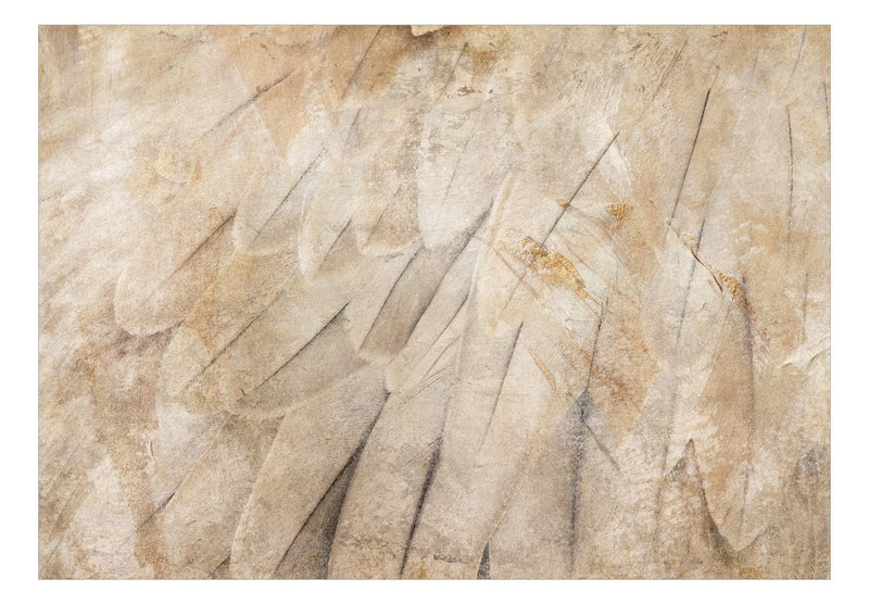 Фотообои с узором из перьев бежевого цвета - Крылья Икара, 142580 G-ART