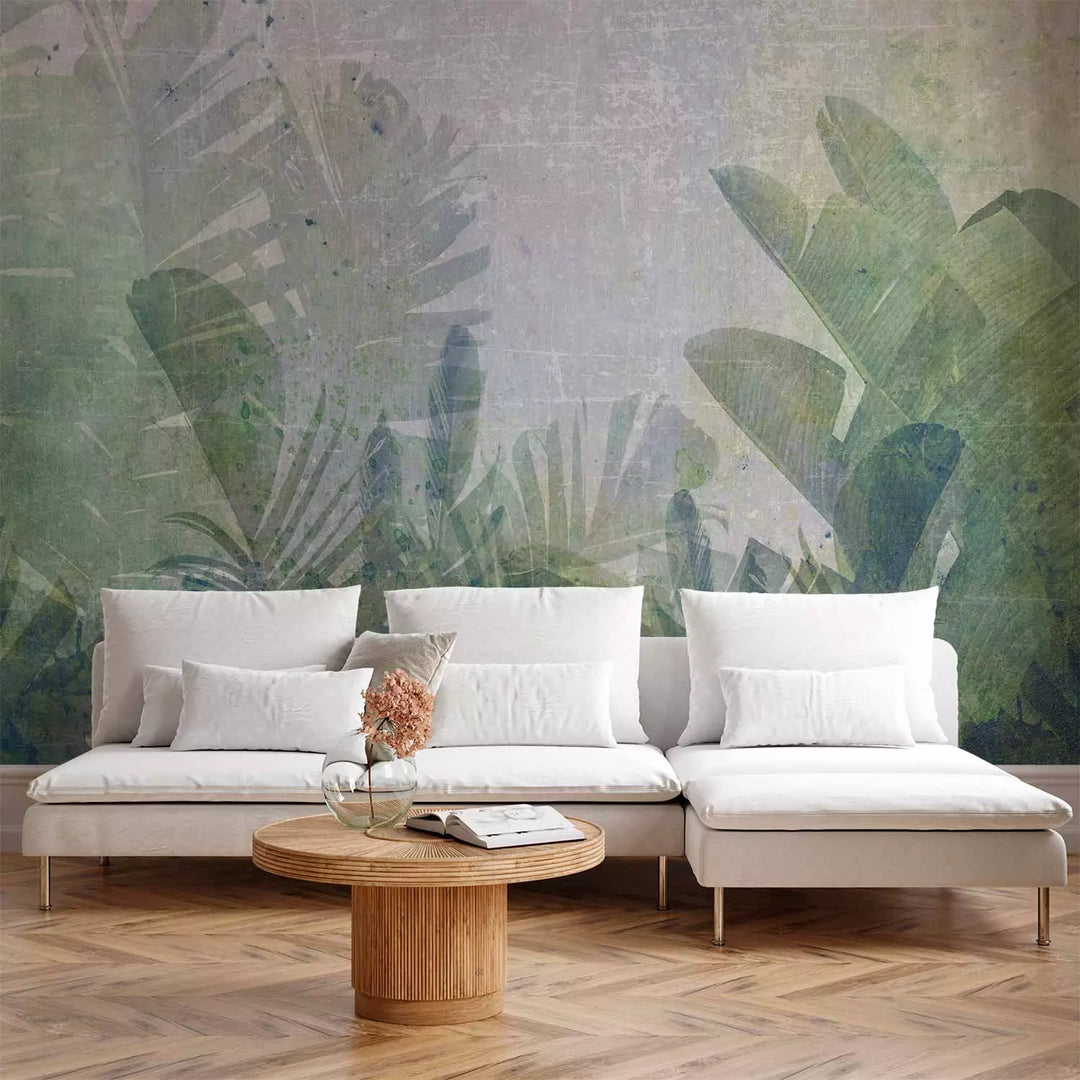 Fototapetes ar tropiskām lapām - Banānu lauks džungļos - 135568 G-ART