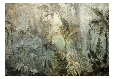 Valokuvatapetti trooppinen viidakko tummanvihreillä sävyillä, 142593 G-ART