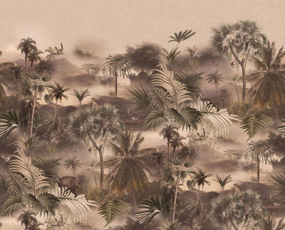Фотообои с тропическим пейзажем в коричневых тонах, RASCH, 2045615, 371x300 см RASCH