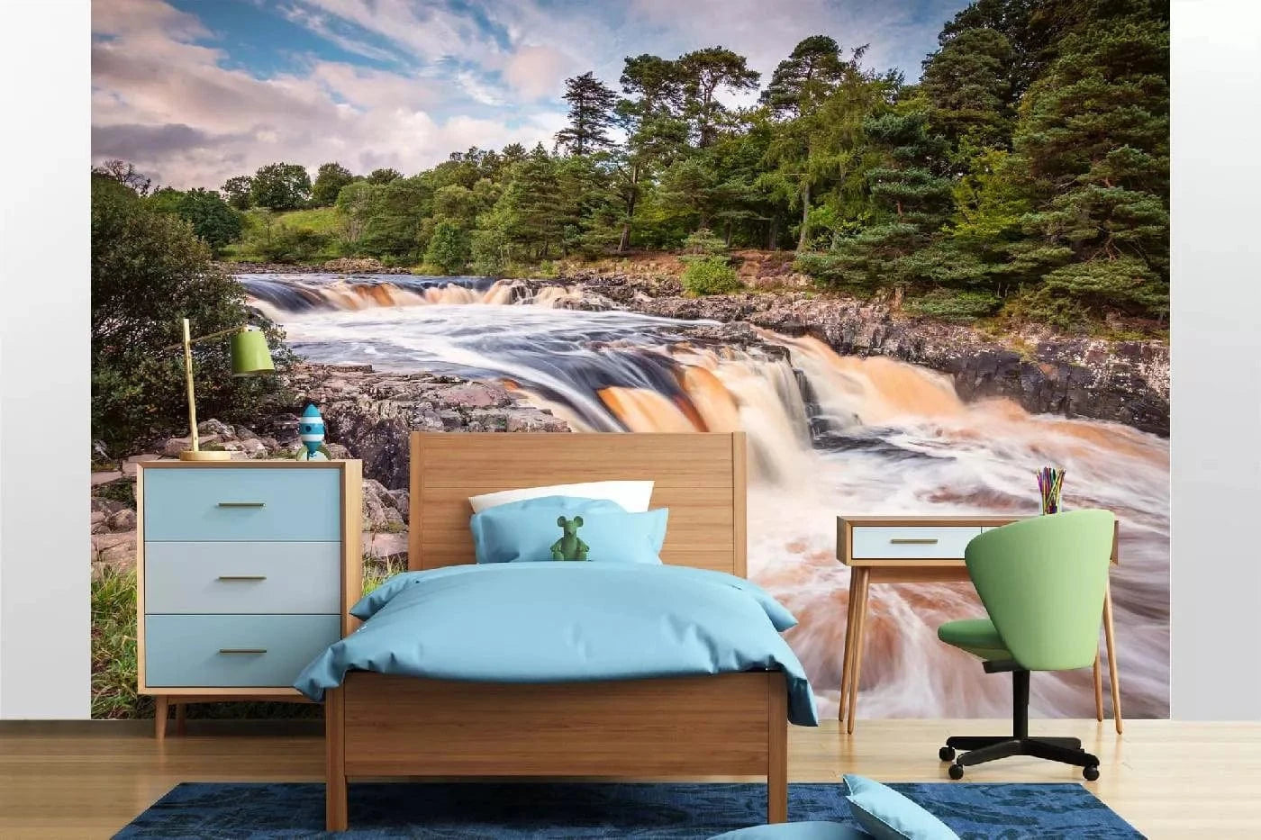 Fototapetes ar ūdenskritumu - Whin Sill ūdenskritums, dabiskas krāsas D-ART