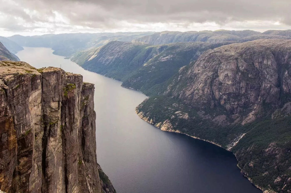 Fototapetes ar ūpi - Lysefjord, Norvēģija, skats no putnu lidojuma D-ART
