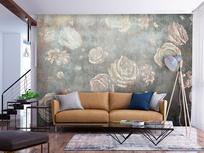 Wall Murals with vintage flowers - Mist Flowers, 143143 G-ART