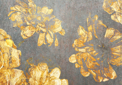 Фотообои с винтажными цветами - Misty flowers, желтый, 143144 G-ART