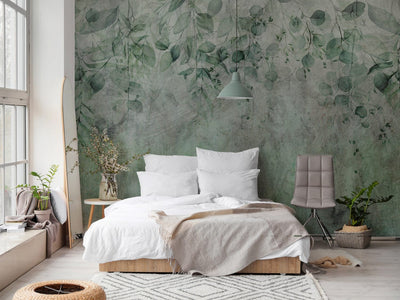 Wall Murals with green leaves, 142279 G-ART
