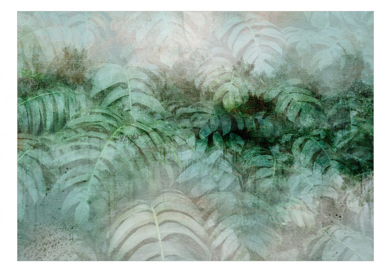 Фотообои с зелеными листьями - Зеленая диффузия, 137925 G-ART