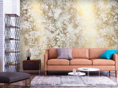 Wall Murals with gold abstract - Golden Bubbles, 142699 G-ART