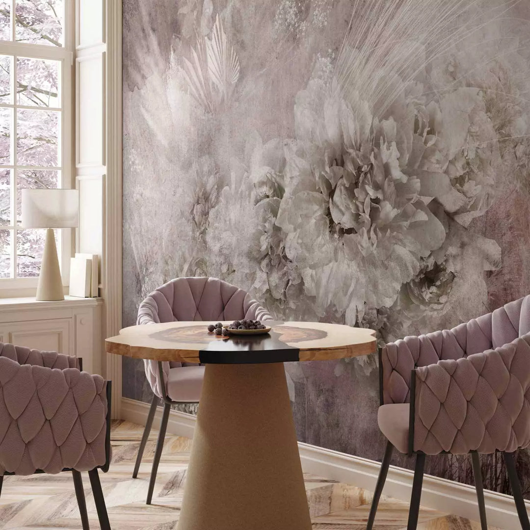 Fototapetes ar ziediem - kompozīcija ar ziediem retro stilā - 134565 G-ART