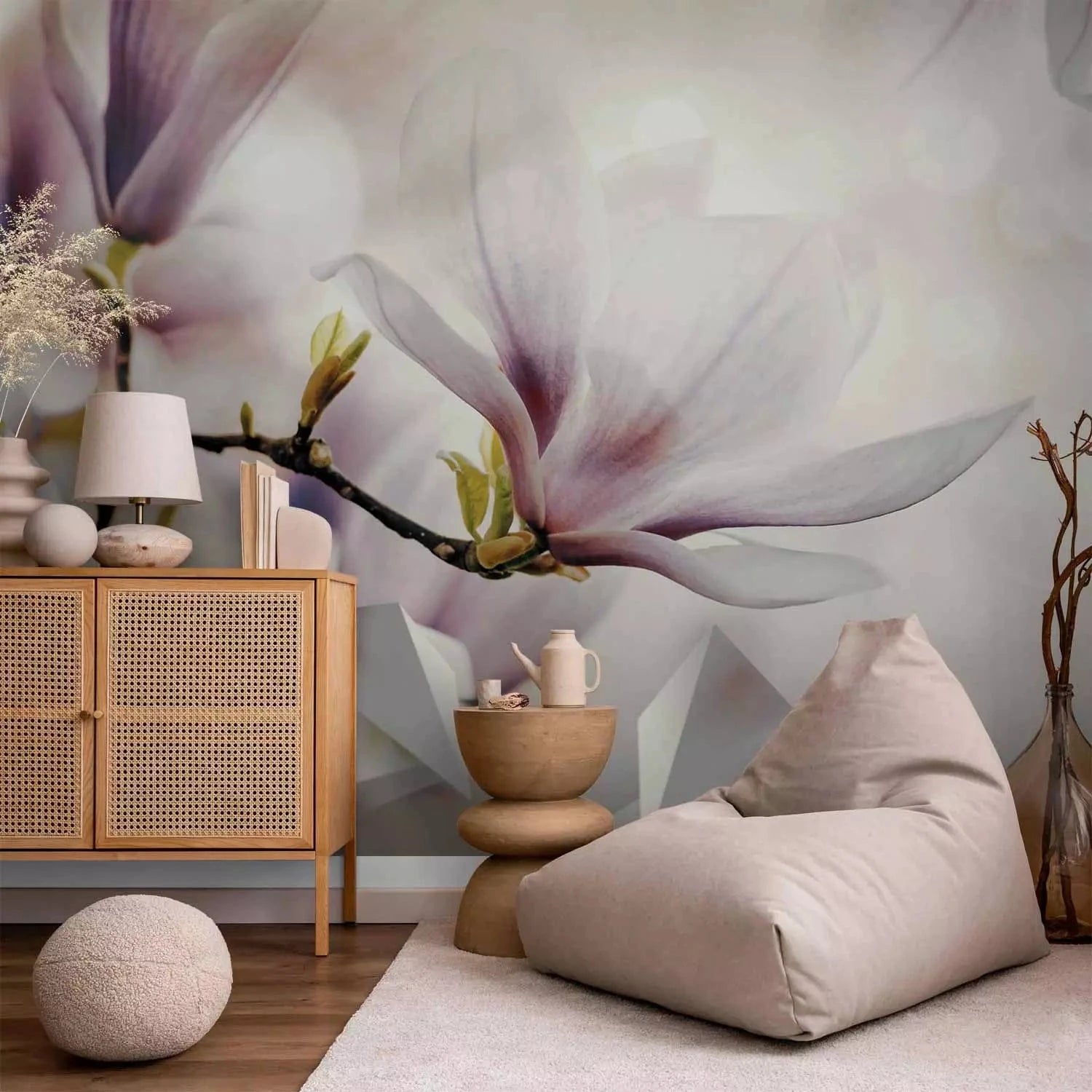 Fototapetes - Smalkās magnolijas bēšā krāsā - uz pasūtījumu G-ART
