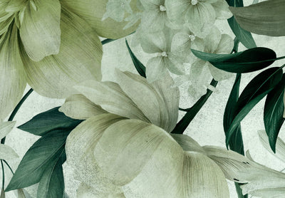 Valokuvatapetti kukkien kanssa - Tuoksuvat unelmat, vihreä , 143179 G-ART