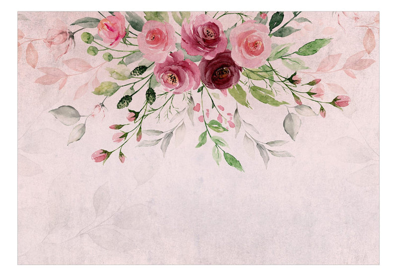 Wall Murals with flowers - Summer day, pink, 143100 G-ART
