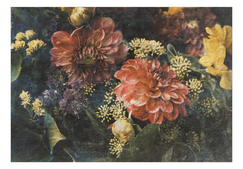 Valokuvatapetti kukkia vintage-tyyliin - Retro kukkia, 143069 G-ART