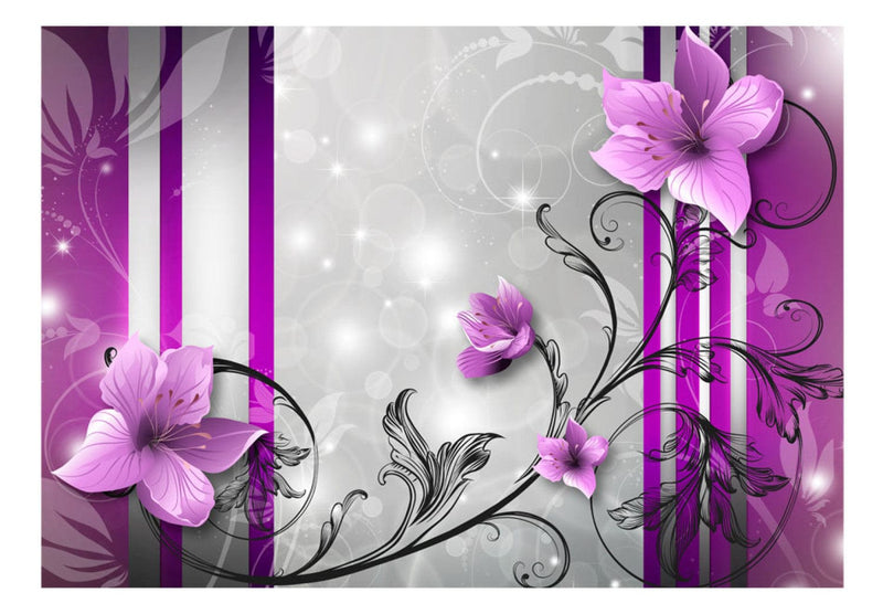 Fototapetes ar ziediem violetos toos- Lillā maģija, 60693 G-ART