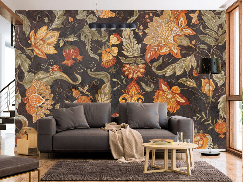 Wall Murals with flowers - Blooming at night, 143016 G-ART