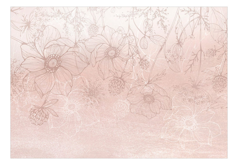 Wall Murals with flowers - Blooming interior, pink, 143068 G-ART