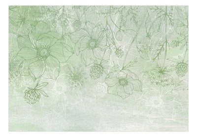 Fototapeet lilledega - õitsev interjöör, roheline, 143067 G-ART