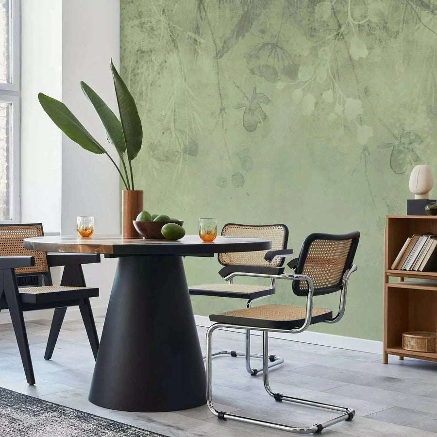 Fototapetes ar ziedu kompozīciju zaļos toņos - bez smaržas G-ART