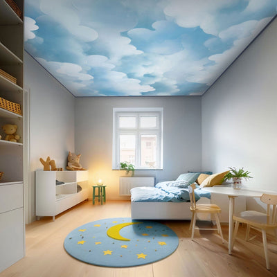 Wall Murals for nursery ceiling - Sky and clouds in illustrative style, 159915 G-ART