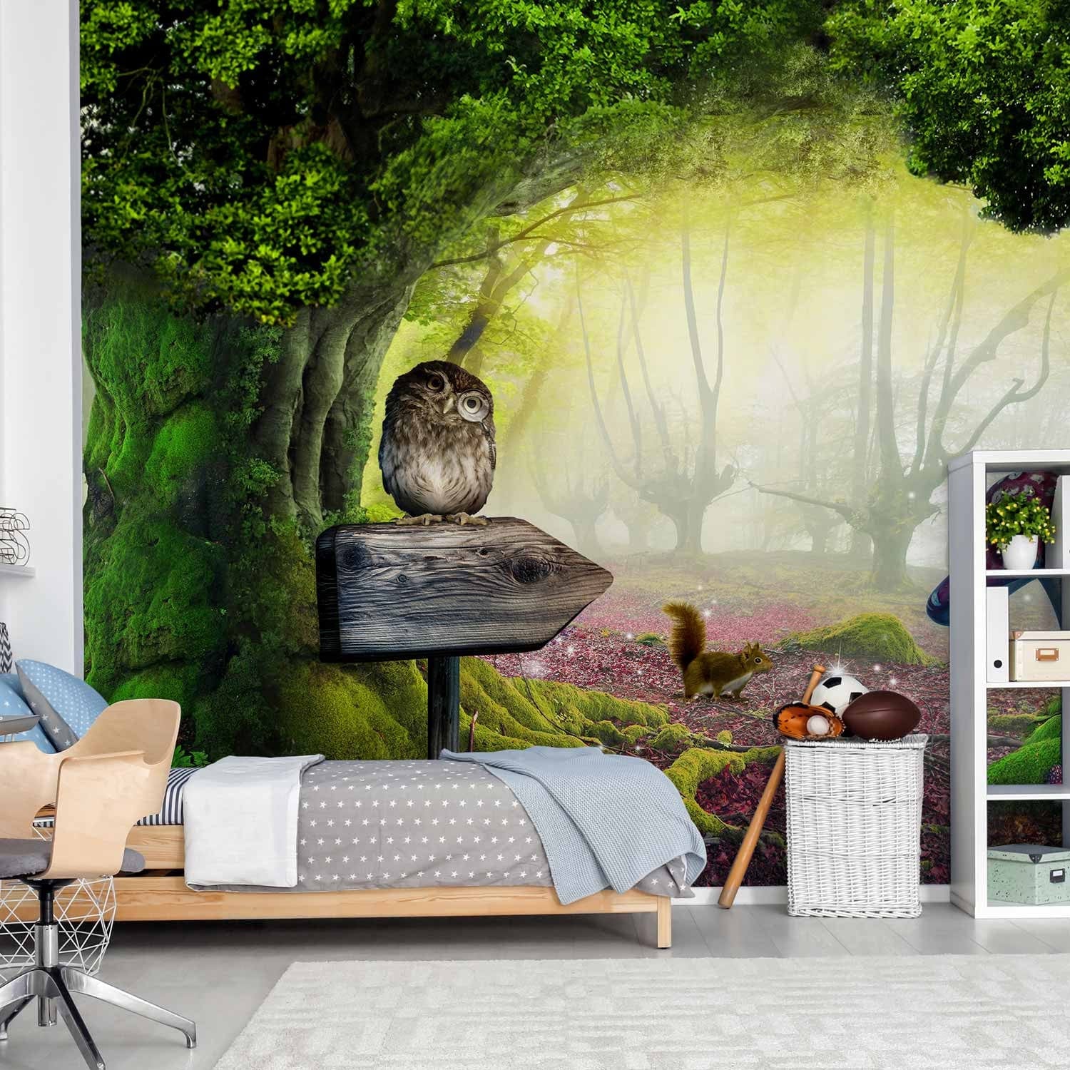 Fototapetes bērnu istabai ar pasakas motīvu - Pasakains mežs - 60556 G-ART