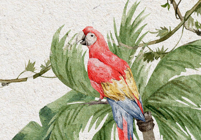 Fototapetes - Džungļi pieklusinātās krāsās ar dzīvniekiem, 149221 G-ART
