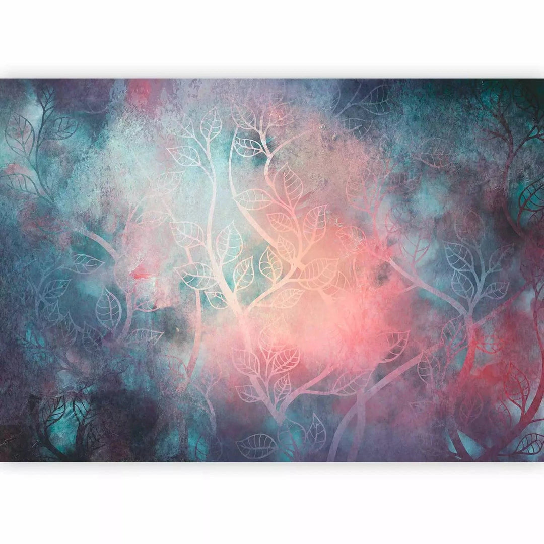 Fototapetes - Džungļu stilizēts siluets zilā krāsā - 128489 G-ART