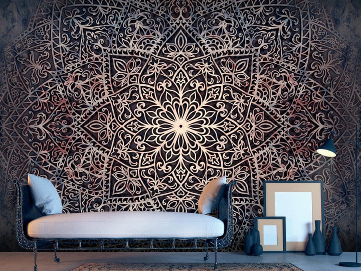 Fototapetes ar mandalu zeltā krāsā G-ART