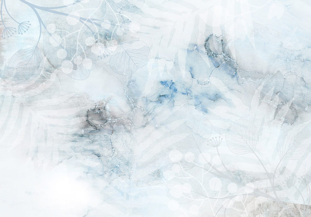 Фотообои — Эфирная флора на акварельном фоне, в синих тонах, Tapetenshop Tapetenshop.lv