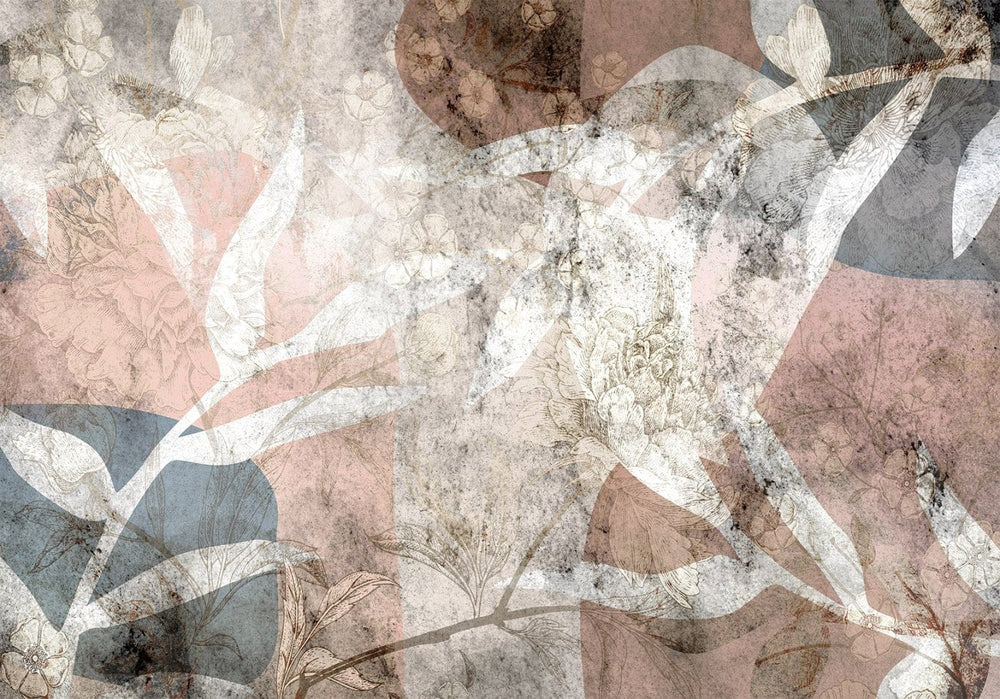 Fototapetes - Floristiska kompozīcija – augi un formas kā dekorācija G-ART